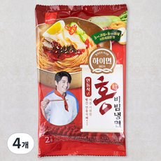 삼립 하이면 안동식 홍비빔냉면 2인분, 422g, 4개