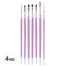 메이브라운 젤네일 전용 네일 브러쉬 7종 세트 MBN053, 4세트, 혼합색상