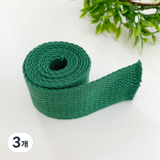 아유디샵 면 웨이빙끈 32mm x 1.4mm x 450cm, 청록, 3개