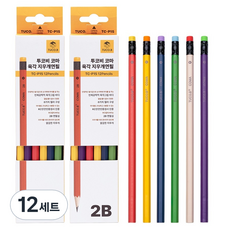 TUCO.B 精梳六角鉛筆 2B TC-P15 6種*2入組, 混合顏色, 12個