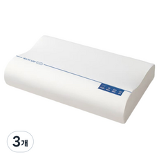 넥스픽 웨이브형 메모리폼 호텔베개 표준형, 화이트, 3개