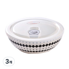 상상앤드 폴리드 풍 밀폐 3칸 찬기 대 다이아, 3개, 단품