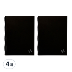 유호 절취 음악 노트 A4, Black, 4개