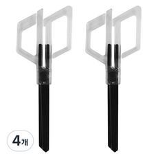 辦公用不鏽鋼文具剪刀, 單一顏色, 4個