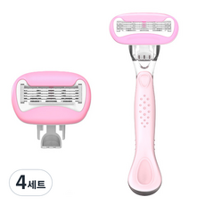 후니마켓 여성용 제모 5중날 면도기 + 리필 5중날 세트, 4세트