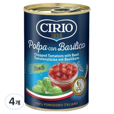 CIRIO 切塊番茄與羅勒醬, 400g, 4個