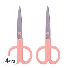 努沙 ABS 辦公剪刀 NS053, 玫瑰粉, 4入