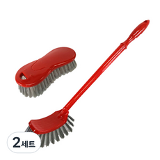 LiAo 方形馬桶刷 + 瓷磚地板刷, 混合顏色, 2套