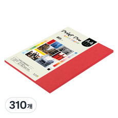 종이문화 프린트프로 얇은 칼라복사지 No 29 레드 80g, 310개