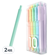 DGRM 凝膠中性筆 0.5mm 5款 x 2支 組, 2套, 粉彩紫, 粉彩薄荷, 粉彩黃, 粉彩天空藍, 粉彩粉