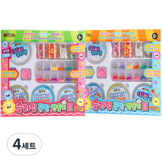 슬라임 반짝이가루 비즈크라프트, 4세트, 혼합색상
