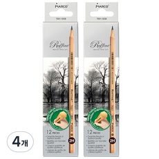 Allode Marco 原木素描鉛筆 TYPE02 12入, 2H, 4個