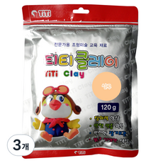 티티 클레이, 살구, 120g, 3개