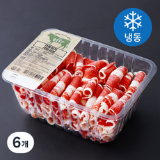 호주산 차돌양지 샤브샤브용 (냉동), 1kg, 6개