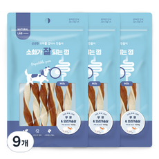 네츄럴랩 소화가 잘되는 덴탈껌, 우유 + 오리가슴살 혼합맛, 100g, 9개