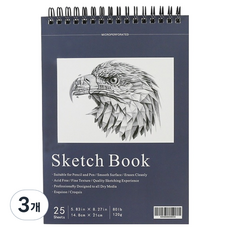 이지스토어 깔끔한 A타입 스케치북, A5, 3개, 25매