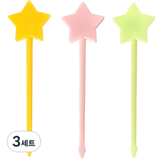 可愛彩色星星造型便當叉/籤 隨機出貨 MA032-MP301, 20入, 3套