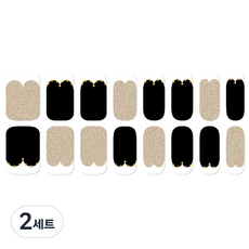 VAVACOCO Bling Easy 凝膠指甲貼, 黑色愛心, 2套