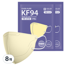리벤스 에버퓨어 새부리형 황사 방역 마스크 특대형 KF94, 5개입, 8개, 베이지