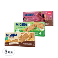 MiSURA 全麥蘇打餅 385g+甜菜根蘇打餅 385g+小麥大豆粉蘇打餅 400g, 3組