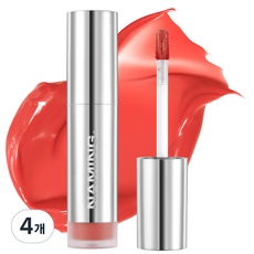 네이밍 듀이 글래스 립 틴트, 리플, 4.5g, 4개