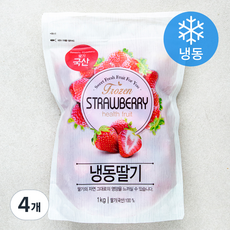 딸기 (냉동), 1kg, 4개