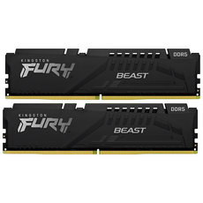 Kingston 金士頓 FURY Beast DDR5 6000 桌上型 超頻記憶體 黑色 16GB 2個, 1套, KF560C30BBEK2-32