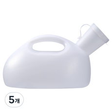소울리치 심플한 휴대용 소변기 2L, 화이트, 5개