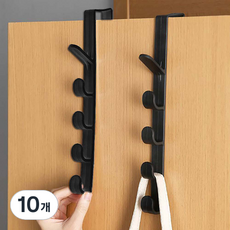 신중상점 모자 문 걸이 도어 행거, 블랙, 10개