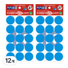터치엠 미끄럼방지 실리콘 스티커 15p, 12개, 투명