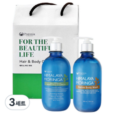 Pogonia 喜馬拉雅辣木洗髮精 500ml + 沐浴露 500ml 禮盒裝, 3組