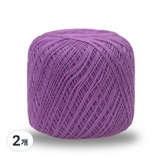 미소털실 파이스타 레이스 뜨개실 50g, 65 바이올렛, 2개