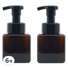 뉴앤룩 디스펜서 핸드워시 거품용기 거품형 250ml, 브라운, 6개