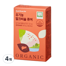 뉴트리원 유기농 밀크씨슬 퓨어 30g, 30정, 4개