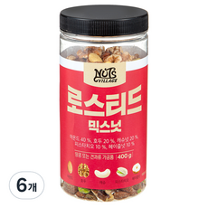 넛츠빌리지 로스티드 믹스넛, 400g, 6개