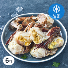 꽃게명가 국내산 손질 이력추적 꽃게 (냉동), 300g, 6개