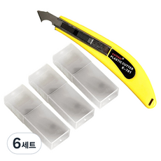 모나코올리브 아크릴 커터 컷팅 칼 + 기본칼날 3p + 추가칼날 30p 세트, 6세트