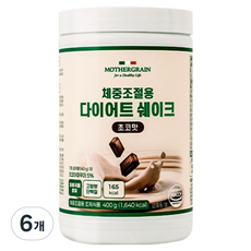마더그레인 체중조절용 다이어트 쉐이크 초코맛, 6개, 400g