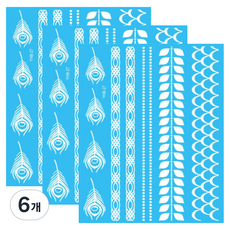 뷰티팝 타투 스티커 F, 27, 6개