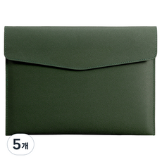 東亞PMS A5文件皮革收納包, 5個, 深綠色