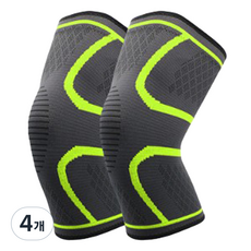 씨오브비 고탄력 스포츠 무릎 보호대 2개 세트, 그린, 4개
