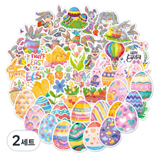 Daily Nest 裝飾花俏貼紙 復活節雷射 B款 50入組, 2套