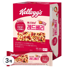 켈로그 에너지바 K 레드베리 12p, 420g, 3개