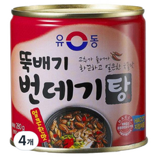 유동 뚝배기 번데기탕 얼큰한맛, 280g, 4개