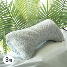 Sarang Yegam 晴朗 頸椎貼合安眠蕎麥枕, 白灰色, 3個