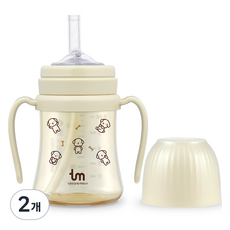 토비앤몰리 토비 PPSU 빨대컵, 180ml, 2개, 토비바닐라