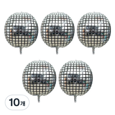 派對工具 4D鏡面球氣球 中, 10個, 混合顏色