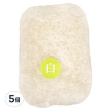 WANOCHIKARA 和之力 蒟蒻QQ海綿全身用 (天然白), 60g, 6.5x9cm, 5個