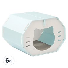 랜보어 길고양이 방수 하우스 스크래쳐, 블루, 6개