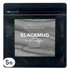 韓國 LINDSAY re:natural系列 黑泥軟膜粉 400g 深層清潔毛孔 控油保濕 DIY面膜, 1入, 5包